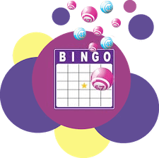 Bingo spel med bricka och bollar
