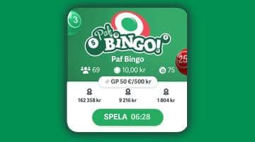 Specialomgång i Paf bingo