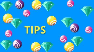 Bingobollar, diamanter och texten tips