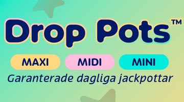 Drop Pots bingorum med tre jackpottar.