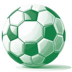 En fotboll i grönt