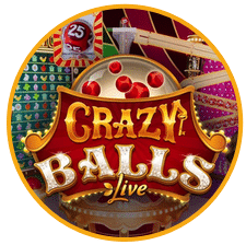 Loggan till spelet Crazy Balls Live i en rund ram