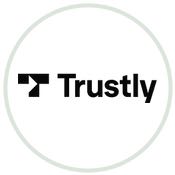 Logga för Trustly i en rund ljusgrön ram